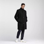 Kevad ja S&uuml;gis Uus &Uuml;hev&auml;rviline Keskmise Pikkusega Tuulejope Meeste Lihtne T&ouml;&ouml;le K&auml;imise Jope Mantel 2XL black