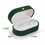 Velvet Trinket Box Ring Box Ehted Organiser Double Rings Boxjewelry Box as the picture