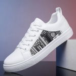Moodsad tossud meestele Platvormiga Graffitiga Poiste Vabaaja Valged Jalan&otilde;ud Suurused 47 48 T&ouml;&ouml;riistad Meeste Moodsad Jalan&otilde;ud L&otilde;uendkingad CN 39(Insole 24.5 cm
