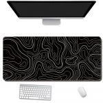 1 tk m&auml;nguri hiirematt, suur klaviatuuripadi 31,5 x 11,8 tolli topograafiline hiirematt Mustvalge hiirepadi anti-Sl-ga klaviatuuri jaoks 300*600*2mm