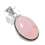 Natural Rose Quartz Gemstone 925 Sterling Silver Jewelry Pendant 2.09 d9i70