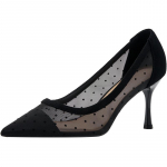 maogu Mustad Naiste Terava Ninaga K&otilde;rge Kontsaga T&ouml;&ouml;kingad T&auml;piline V&otilde;rk Vintage Elegantne Madal Stiletto 2024 Kevad Suvi &Otilde;hukeste Kontsadega Kingad 31
