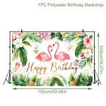 Hawaii troopiline fototaust mere&auml;&auml;rne flamingo beebi s&uuml;nnip&auml;ev pulmade dekoratsioon fotograafilised taustad