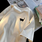 Uus l&uuml;hikeste varrukatega T-s&auml;rk meestele suvel, Korea stiilis trend, lihtne poolvarrukatega topp, Hongkongi stiilis vaba vabaaja br&auml;ndi T-s&auml;rk M must