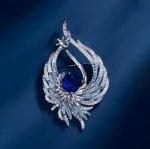 Luksuslik Phoenix Dance Nine Days Pross Tippklassi naiste &otilde;rn kristall Phoenix pross Niche Design Sense Pin mantli aksessuaarid