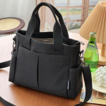 Praktiline l&otilde;uendist kandekott naistele, multifunktsionaalne lukuga crossbody kott, &otilde;pilase vabaaja k&auml;ekott, disainerkott must