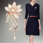 Crystal Flower Pross Pin R&otilde;ivaste aksessuaarid Ehted Pulmadeks Pulmadeks Moodsad prossid
