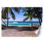 Tapeet Liivarand palmipuude vahel 100x70 sinine