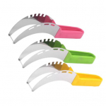 1/3 tk Roostevabast terasest arbuusi viilutaja klamber k&auml;epidemega Puuvilja-k&ouml;&ouml;givilja melonil&otilde;ikur viilutamise l&otilde;ikeriista k&ouml;&ouml;gividinad 1pc