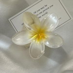 Uus p&uuml;hade stiilis naiste Sweet Gradient Clip Plumeria wer Shape Barrettes Suvised T&uuml;drukute Juukseaksessuaarid one size kollane