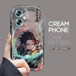 Armas koomiksimustriga kreemjas tekstuuriga korpus, lainelise servaga pehme silikoonkaanega telefoni&uuml;mbris OPPO Reno Realme jaoks Realme 12 Pro 5G puhas