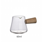 YWDL 60/110 ml puidust k&auml;epidemega klaasist espressotassi piimakann, &uuml;he suu kann Kohvitarvikud l&auml;bipaistev k&ouml;&ouml;gikoore m&otilde;&otilde;dukruus