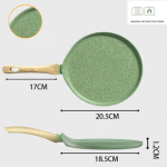 Krepp-pannkoogipann mittekleepuv puidust k&auml;epidemega praepott omletikott Keetmisn&otilde;u steakpann k&ouml;&ouml;gin&otilde;ud induktsioonkrepimasin