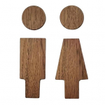 Puidust WC-m&auml;rgi isekleepuv WC-ukseplaat meeste ja naiste kuumaveeallikas