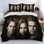 Uus film The Vampire Diaries voodipesukomplekt &Uuml;hekohaline Kaksik T&auml;issuuruses Kuninganna Kuningas Suuruses Voodikomplekt T&auml;iskasvanud Laps Magamistuba Tekikotikomplekt Kodutekstiil AU Single 140x210cm