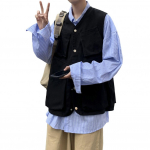 Meeste vest, varrukateta, &uuml;herealine, mitme taskuga, &uuml;hev&auml;rviline spordivest t&auml;navariietus M