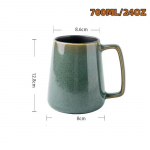 Large 24OZ 700ML Ceramic Coffee Mugs with Handle, Big Jumbo Tea Water Cup for Office and Home, Gift and Present 600-700ML