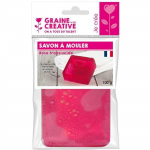 Savon &agrave; mouler - Graine cr&eacute;ative - 100 g - Translucide - Pr&ecirc;t &agrave; l'emploi - Fond au micro-ondes roosa
