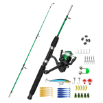 Laste &otilde;ngeritv ja rullikomplekt koos lantidega v&auml;litingimusteks Red Fishing Rod black