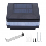 LED Post Light Solar Power Double Color Induction Fence Cap Pillar Lamp IP65 Waterproof Black(Soe