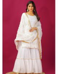 India Pakistani Sharara Kurta Dupatta Komplekt Bollywood &Uuml;lemine Tuunika Kurti Salwar Kameez Punjabi &Uuml;likond M