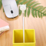 Koolihooaeg 10tk 0,5mm v&auml;rviline l&auml;bipaistev varrastega geelpliiats loominguline kirjatarbed kommid v&auml;rvilised multikad p&otilde;rsapliiatsi eksam must geelpliiats roosa