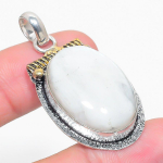 Rainbow Moonstone Two Tone 925 Sterling Silver Gift Pendant 1.85 z7f45