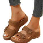 Kingad naistele Mood Suvi Naiste sussid &Uuml;hev&auml;rvilised Lihtsad Lilled Madala kontsaga avatud varbaga kiil Zapatillas De Mujer 36 must
