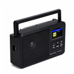 Kaasaskantav DAB FM-raadio &auml;ratuskellaga LCD-ekraaniga, Bluetooth-&uuml;hilduv 5.0 digitaalraadio, DAB FM-audiopleieri ja USB TF-kaardiga must