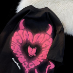 Women's Vintage Little Devil Short-Sleeve T-Shirt &ndash; Retro, Sweet, Cool Summer Style L must