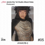 Jennie 1. stuudioalbum Ruby Ametlik fotokaart Postkaardi plakatipilet KPOP Photocard #5 (Zen ver.)