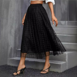 Plus Size Spring/Summer Women Linen Cotton Long Skirts Summer Elastic Waist Skirt XXXXL must