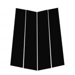 4 tk auto samba postid Ukse akna trimmi katte kleebised Kleebised sobivad Toyota Yaris Cross XP210 2020-2025 jaoks