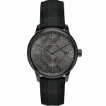 Burberry BU10010 Ruudumustriga Stantsitud &Uuml;mmargune T&auml;histega 40mm Meeste K&auml;ekell 40