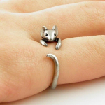Punk Mouse Animal Wrap Ring Punk Hiirte Vintage Retro S&otilde;rmused Naistele Anel Boho Chic Mouse S&otilde;rmus MEESTE Ehted h&otilde;be