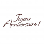 Tampon en bois Joyeux anniversaire - Graine cr&eacute;ative {couleur}