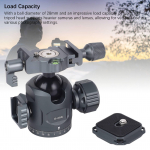 Kuulpea 360 kraadi p&ouml;&ouml;rlev alumiiniumsulamist topeltpanoraamne summutav statiivipea pildistamiseks