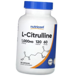 Tsitrulliin, L-tsitrulliin 1000, Nutricost 120 kaps (27647002) 120caps