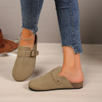 Naiste sussid suletud varvastega lehma seemisnahast nahast puukingad, sussid naistele, retro mood aia-muulsandaalid, suvised uued puukingad, slaidid naistele 35