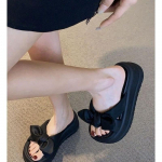 Sussid naiste mood ins populaarne suvi 2025 uus mitmek&uuml;lgne k&otilde;rgendav paksu tallaga vibuga vabaaja lahedad sussid mood 88 must