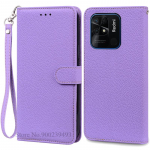 Redmi10C &uuml;mbris Xiaomi Redmi 10C &uuml;mbrisele, pehme rahakotiga nahast klapiga &uuml;mbris Redmi 10C &uuml;mbrisele, 10 C raamatu-telefoni&uuml;mbrised Coque Fundas For Redmi 10C tumelilla v&auml;rv