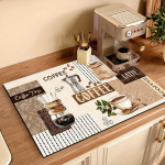 1 tk Kohvimasina matt Libisemiskindel, Pestav Diatomiitkuivatuspadi T&ouml;&ouml;pindadele K&ouml;&ouml;kidele, Letile N&otilde;ude jaoks, Imav, &Auml;ravoolumatt 50*80