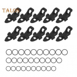 10 tk Kalastuslandi Konksuhoidja Kummir&otilde;ngastega Universaalne &Otilde;ngeritv S&ouml;&ouml;t Konksuhoidja Hoidik Aukudega Kalastustarvikud punane