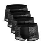 4-osaline pluss suuruses meeste aluspesu v&otilde;rkmees alusp&uuml;ksid bambuskiust meeste bokserid hingavad &uuml;hev&auml;rvilised alusp&uuml;ksid 4XL