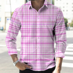 Meeste ruuduline mustriga pikkade varrukatega s&auml;rk Vabaajakirjaga pikkade varrukatega s&auml;rk XXL