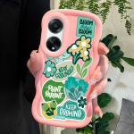 V&auml;rvitud muster Big Wave Edge pehme silikoon materjal Macaron telefoni &uuml;mbris p&otilde;rutuskindel kaitsev kummist &uuml;mbris OPPO Reno Realme jaoks Realme Narzo N63 roosa