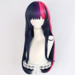 S&uuml;nteetilised Twilight Sparkle parukad naistele Tume sinine lilla pikk sirge juukseparukas tukkidega Ponisaba Cosplay kost&uuml;&uuml;m V&auml;ike hobune