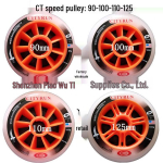 K&otilde;rge elastsusega kulumiskindlad topeltk&otilde;vadusega pannkoogikujulised inline-hoki kiiruisutamisrattad 90mm x 24mm