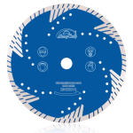 Teemantketas 230mm*22.23 - Kuivl&otilde;ike plaat portselani, keraamika, kiltkivi jaoks - Kiired siledad l&otilde;iked nurklihvijaga 230MM sinine