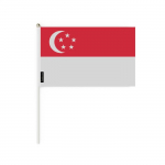 Drapeau miniatuur - mittespetsiifiline - Singapur - 14 x 21 cm - 100 t&uuml;kki - pol&uuml;esterresist